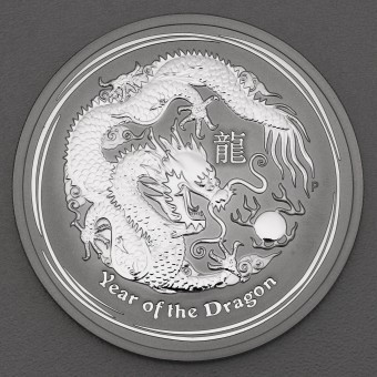 Silbermünze 5oz "Drache" 2012 Lunar II – Year of the Dragon (Australien)