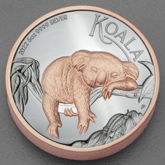 Silbermünze 5oz "Koala" 2022 (PP/HR/vergoldet) (Australien)