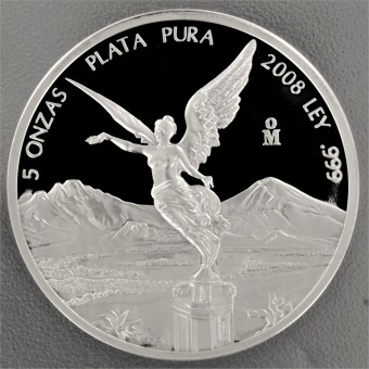 Silbermünze 5oz "Libertad" 2008 (Mexiko)