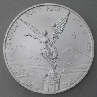 Silbermünze 5oz "Libertad - 2022" 