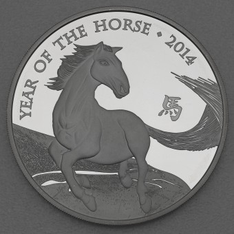Silbermünze 5oz "Pferd" 2014 (PP) Lunar – Year of the Horse (Großbritannien)