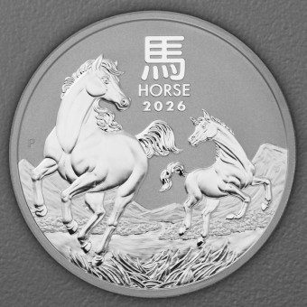 Silbermünze 5oz "Pferd" 2026 Lunar III – Year of the Horse (Australien)