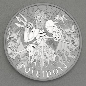 Silbermünze 5oz "Poseidon 2021" Tuvalu "Gods of Olympus" Serie