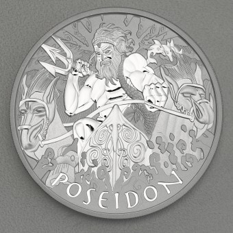 Silbermünze 5oz "Poseidon" 2021 Gods of Olympus (Tuvalu)