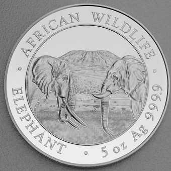 Silbermünze 5oz "Somalia Elefant 2020" 