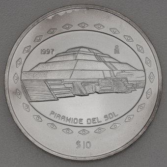 Silbermünze 5oz "Sonnenpyramide" 1997 Präkolumbische Kulturen – Teotihuacan (Mexiko)