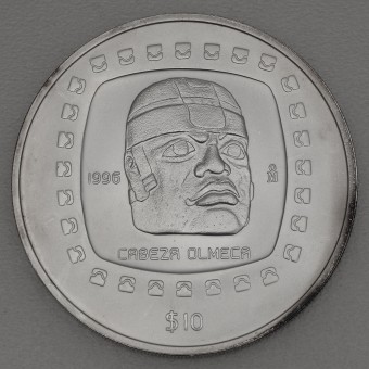 Silbermünze 5oz "Steinkopf" 1996 Präkolumbische Kulturen – Olmeken (Mexiko)