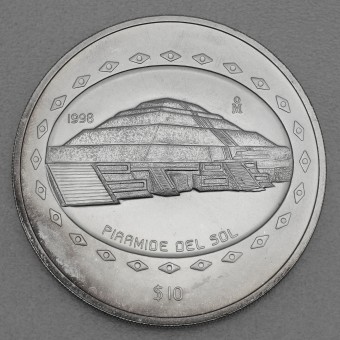Silbermünze 5oz "Sonnenpyramide" 1998 Präkolumbische Kulturen – Teotihuacan (Mexiko)