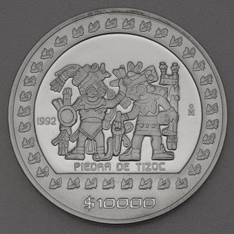 Silbermünze 5oz "Tizoc" 1992 Präkolumbische Kulturen – Azteken (Mexiko)