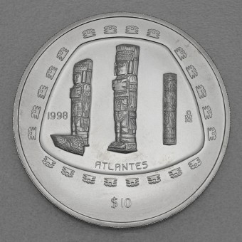 Silbermünze 5oz "Atlantes" 1998 Präkolumbische Kulturen – Tolteken (Mexiko)