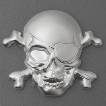 Silbermünze 5oz "Treasure Island Skull" 2022 (Barbados)