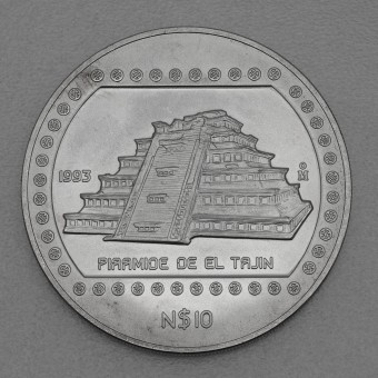 Silbermünze 5oz "Pyramide Tajin" 1993 Präkolumbische Kulturen – Veracruz (Mexiko)