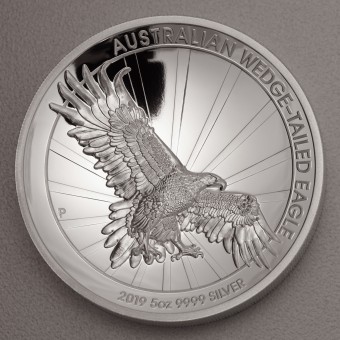 Silbermünze 5oz "Wedge-tailed Eagle" 2019 (PP/HR) (Australien)
