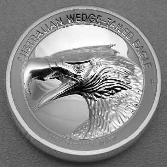 Silbermünze 5oz "Wedge-Tailed Eagle" 2022 UHR/PP Polierte Platte/ Ultra High Relief