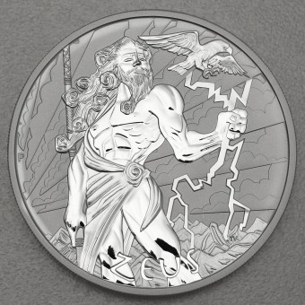 Silbermünze 5oz "Zeus 2021" Tuvalu "Gods of Olympus" Serie