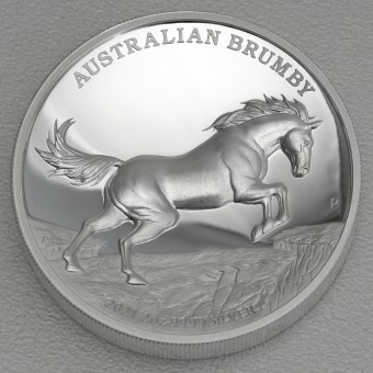 Silbermünze "Australian Brumby 2021" 2oz (PP/HR) 