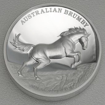 Silbermünze 2oz "Brumby" 2021 (PP/HR) (Australien)