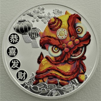 Silbermünze 1oz "Chinese New Year" 2020 (koloriert) (Tuvalu)