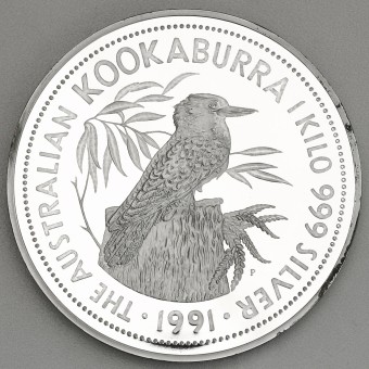 Silbermünze 1kg "Kookaburra - 1991" PROOF 