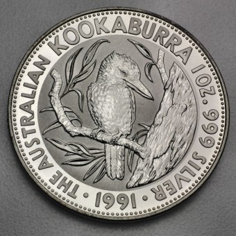 Silbermünze 1oz "Kookaburra" 1991 (Australien)