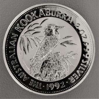 Silbermünze 2oz "Kookaburra" 1992 (Australien)