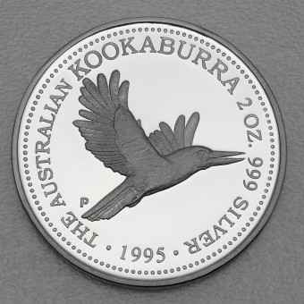 Silbermünze 2oz "Kookaburra - 1995" PROOF polierte Platte