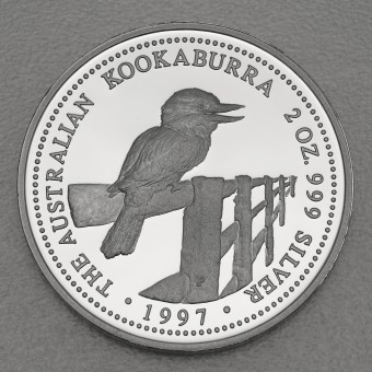 Silbermünze 2oz "Kookaburra" 1997 (PP) (Australien)