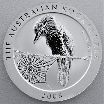 Silbermünze 2oz "Kookaburra" 2008 (Australien)