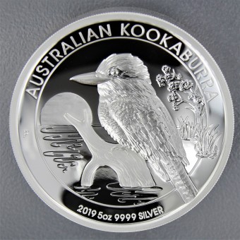 Silbermünze 5oz "Kookaburra" 2019 (HR) (Australien)