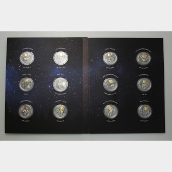Silbermünzen 12x 1/2oz "Wildlife in the Moonlight" 2021 (AF) Set – 12-teilig (Ghana)