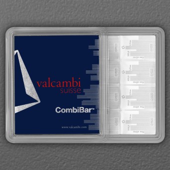 Silbertafel 16 x 1/4oz VALCAMBI "Skyline" CombiBar