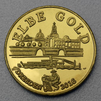 Flussgold-Medaille 2016 "Naturgold aus der Elbe" 