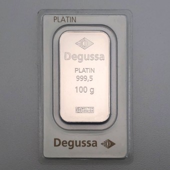 Platinbarren 100g DEGUSSA (Pt) 