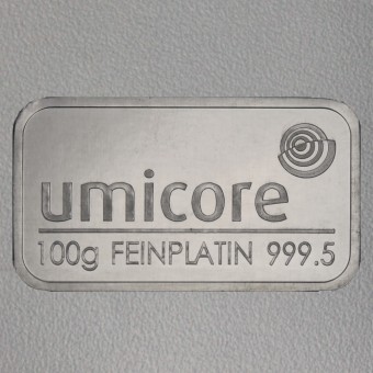 Platinbarren 100g Umicore (Pt) 