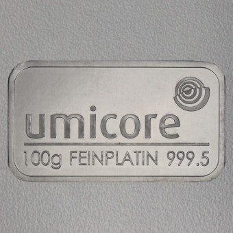 Platinbarren 100g UMICORE (Pt) 