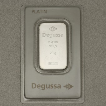 Platinbarren 20g Degussa (Pt) 
