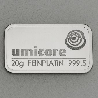 Platinbarren 20g UMICORE (Pt) 