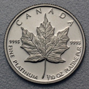 Platinmünze 1/10oz "Maple Leaf" diff. (Kanada)