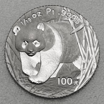 Platinmünze 1/10oz "Panda" 2002 20. Jubiläum (China)