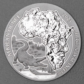 Platinmünze 1oz "African Ounce 2023 Krokodil" Ruanda