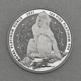 Platinmünze 1oz "Berberaffe 2021" (Gibraltar) Royal Platinum Ounce