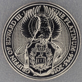 Platinmünze 1oz "Griffin of Edward III." 2018 The Queen's Beasts (Großbritannien)