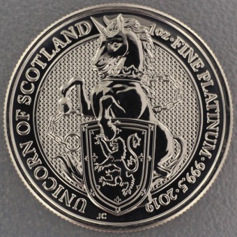 Platinmünze 1oz "Unicorn of Scotland 2019" Queens Beasts