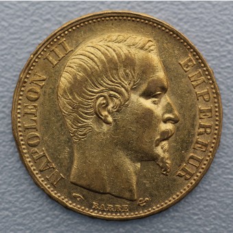 Investmentpaket 100x Goldmünze 20 FF Napoleon III. 