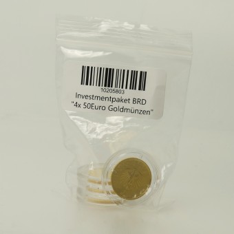 Investmentpaket BRD "4x 50Euro Goldmünzen" 