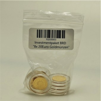 Investmentpaket BRD "8x 20Euro Goldmünzen" 