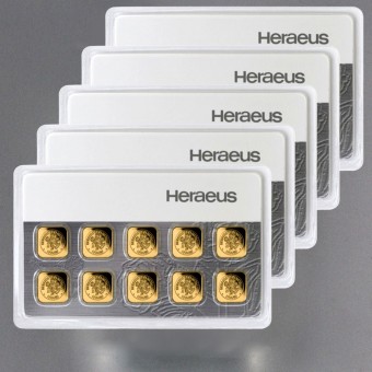 Investmentpaket "Multi-Card" HERAEUS (5x 10g Au) 