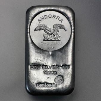 Münzbarren 1kg "Andorra/Umicore" (999 Ag) 