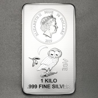 Münzbarren 1kg "Niue Silber Eule 2019" 