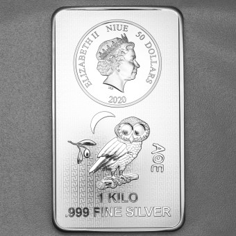 Münzbarren 1kg "Niue Silber Eule 2020" 
